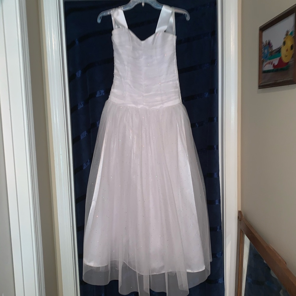 White sparkly formal dress
